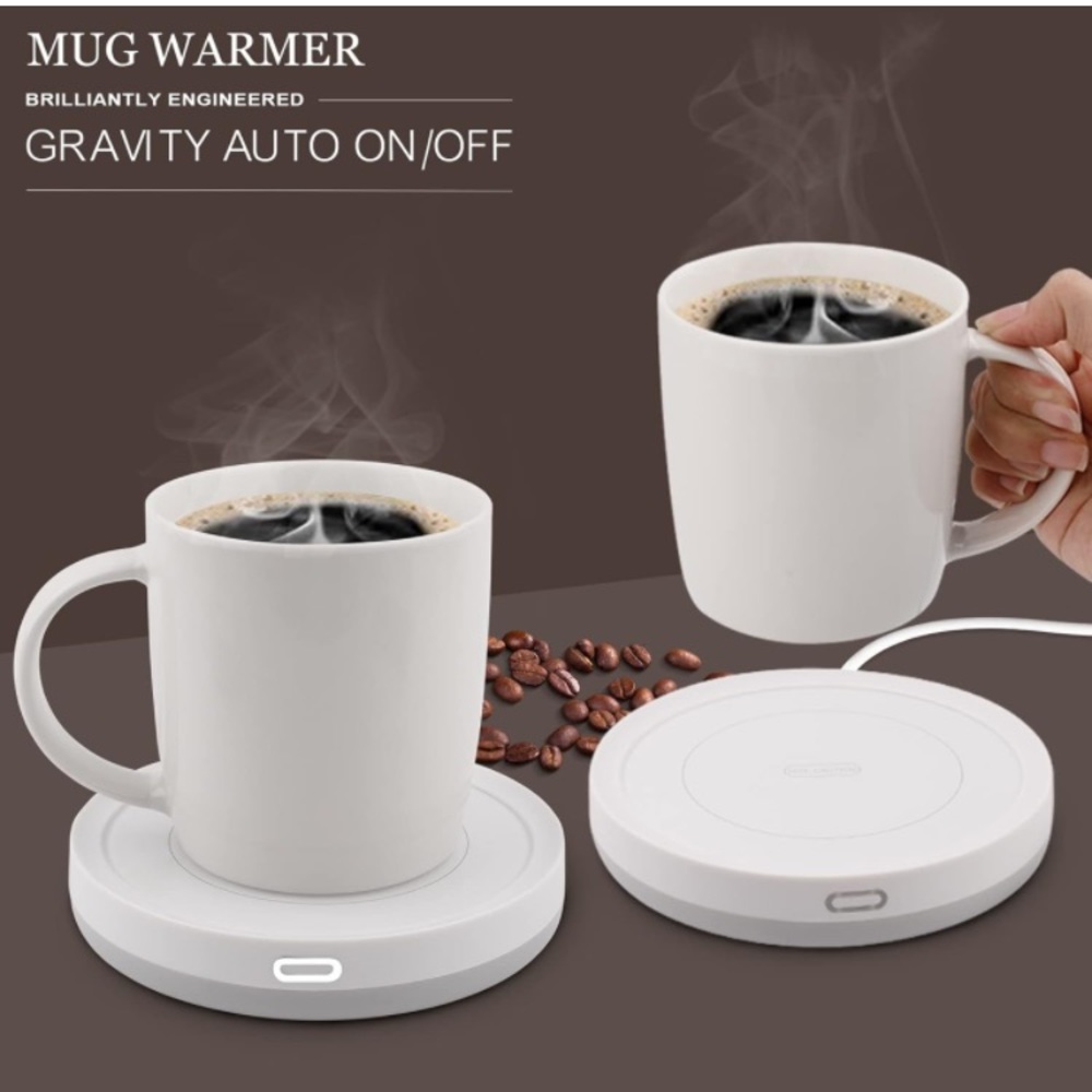 White Smart Coffee Auto On/Off Gravity-Induction Mug Candle Wax Cup Warmer